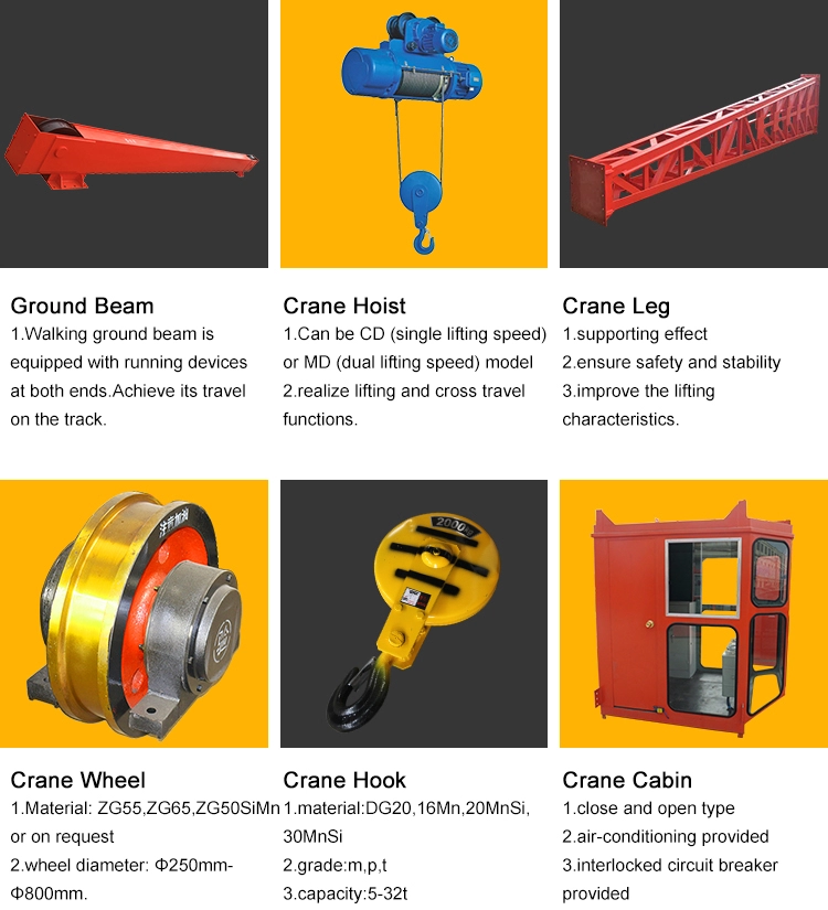 Hot Selling MH Type Truss Structure Single Girder Gantry Crane